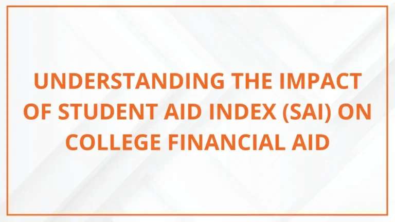 Impact of SAI on College Financial Aid
